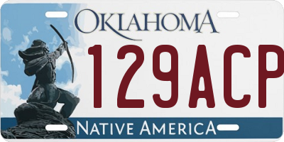 OK license plate 129ACP