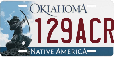 OK license plate 129ACR