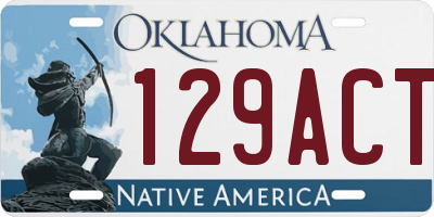 OK license plate 129ACT