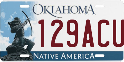 OK license plate 129ACU