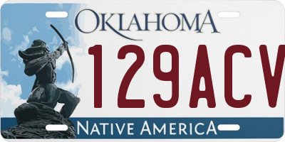 OK license plate 129ACV