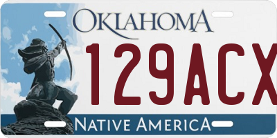 OK license plate 129ACX