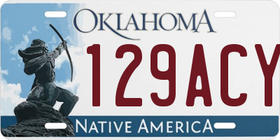 OK license plate 129ACY