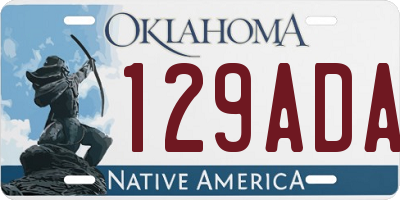 OK license plate 129ADA