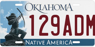 OK license plate 129ADM