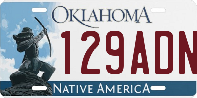 OK license plate 129ADN