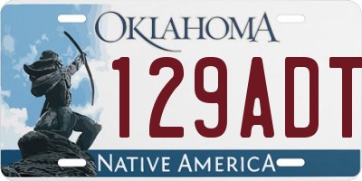 OK license plate 129ADT