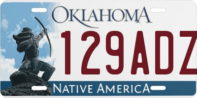 OK license plate 129ADZ
