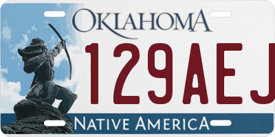 OK license plate 129AEJ