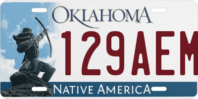 OK license plate 129AEM