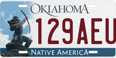 OK license plate 129AEU