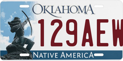 OK license plate 129AEW
