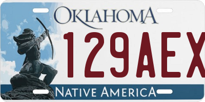 OK license plate 129AEX