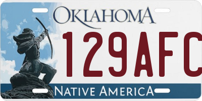 OK license plate 129AFC