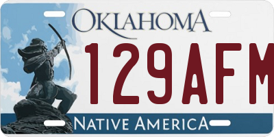 OK license plate 129AFM