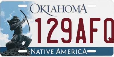 OK license plate 129AFQ