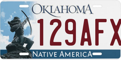 OK license plate 129AFX