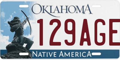 OK license plate 129AGE