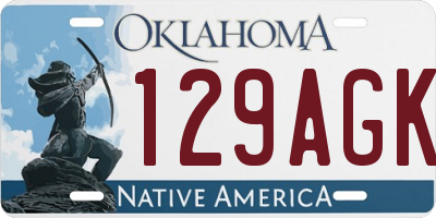 OK license plate 129AGK