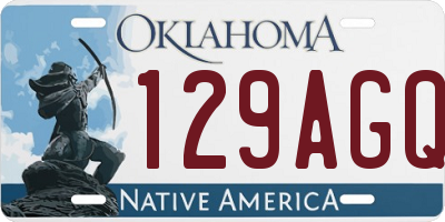 OK license plate 129AGQ