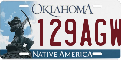 OK license plate 129AGW