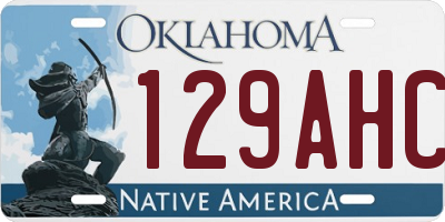 OK license plate 129AHC