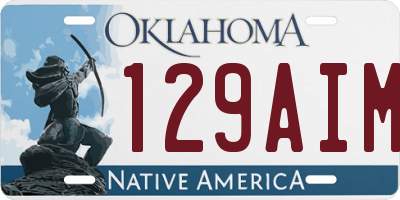 OK license plate 129AIM