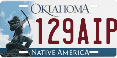 OK license plate 129AIP
