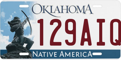 OK license plate 129AIQ
