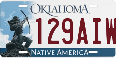 OK license plate 129AIW