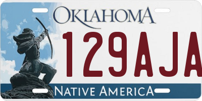 OK license plate 129AJA