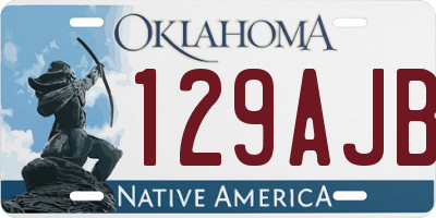 OK license plate 129AJB
