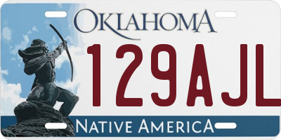 OK license plate 129AJL