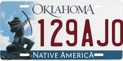 OK license plate 129AJO