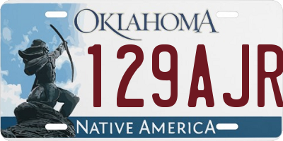 OK license plate 129AJR