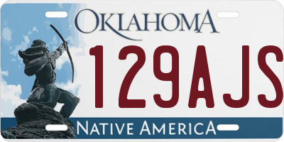 OK license plate 129AJS