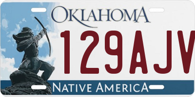 OK license plate 129AJV
