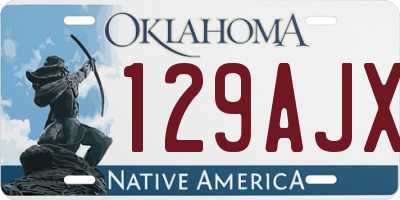 OK license plate 129AJX