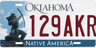 OK license plate 129AKR