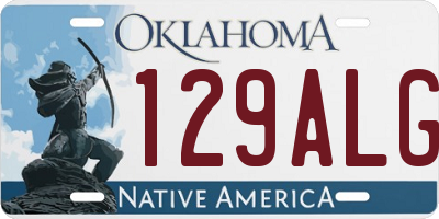 OK license plate 129ALG
