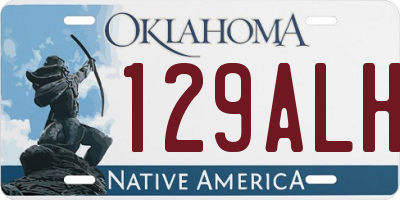 OK license plate 129ALH