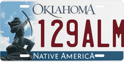 OK license plate 129ALM