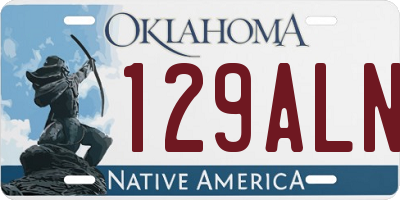 OK license plate 129ALN