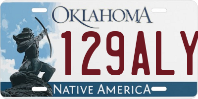OK license plate 129ALY