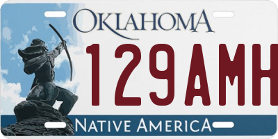 OK license plate 129AMH