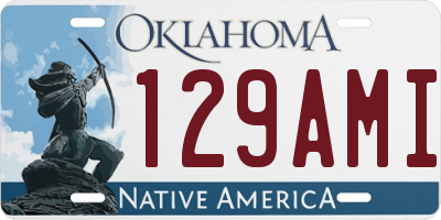 OK license plate 129AMI