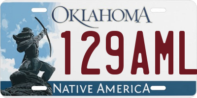 OK license plate 129AML