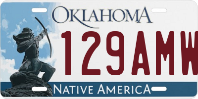OK license plate 129AMW