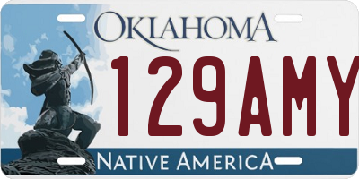 OK license plate 129AMY