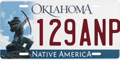 OK license plate 129ANP